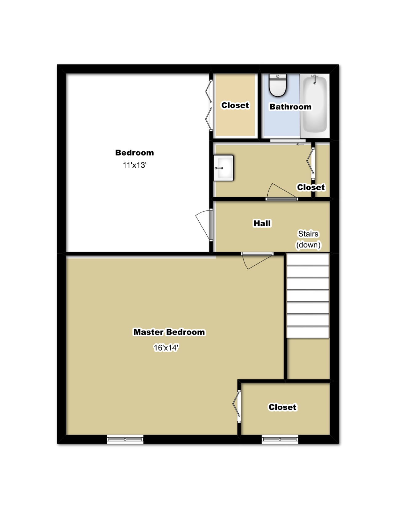 2 Bedroom Second Floor